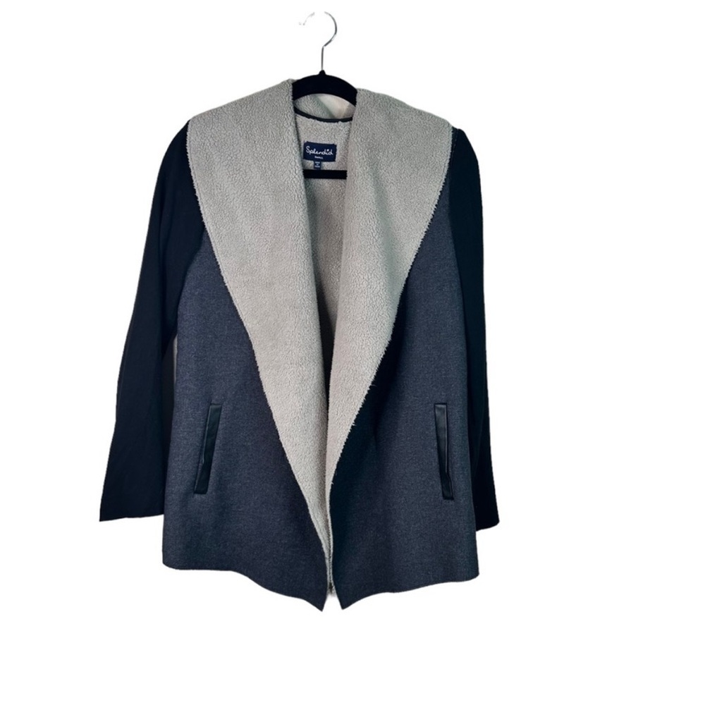 Cynthia Rowley Black and Gray Teddy Jacket
